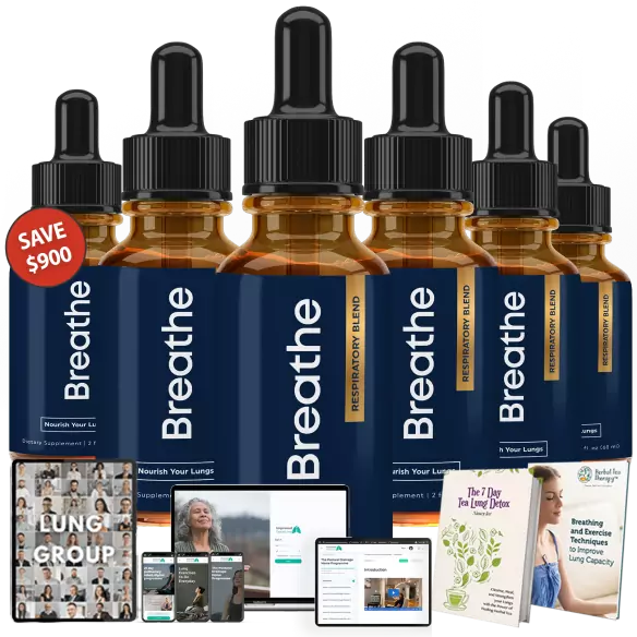 Breathe 6-bottle pack provides the best value and full 180-day lung support.
